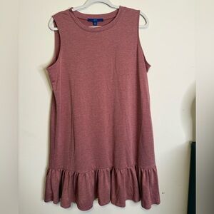 Apt. 9 Mauve Ruffle Bottom Dress